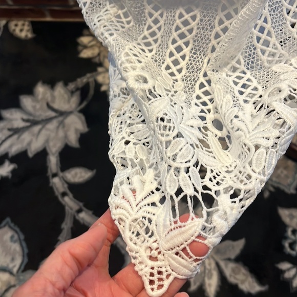 🔥Monteau Los Angeles White Lace Dress!! Size:M notice detail so beautiful! Mini - Picture 4 of 9